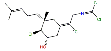 6,14-Dichloro-5-hydroxy-3(14),9-axinyssadien-15-yl carbonimidic dichloride
